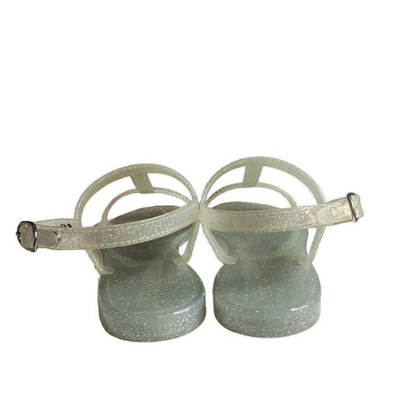 Stuart Weitzman Mellie Jelly Sandal Size 7 Clear/Silver Metallic‎ - Picture 6 of 9